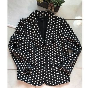 Lane Bryant Dark Grey Polka Dot Blazer NWOT